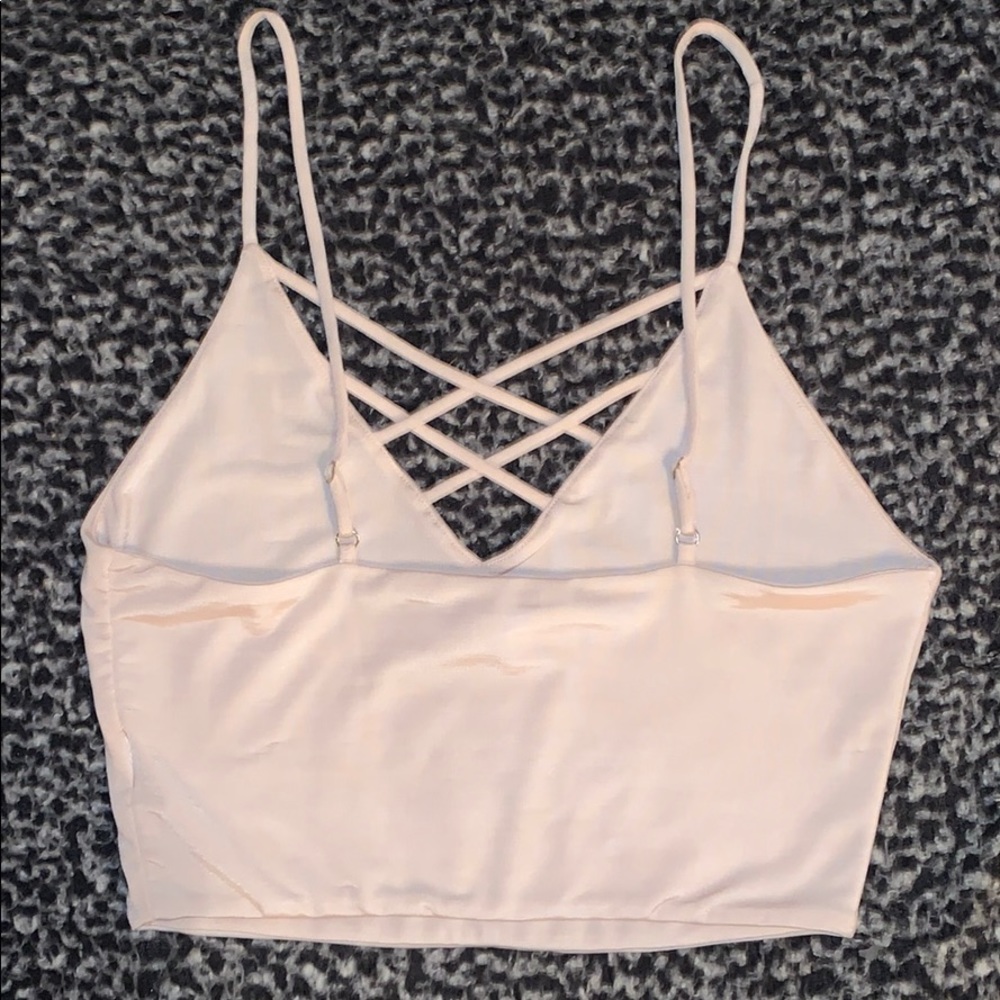 Creamy pink crisscross top